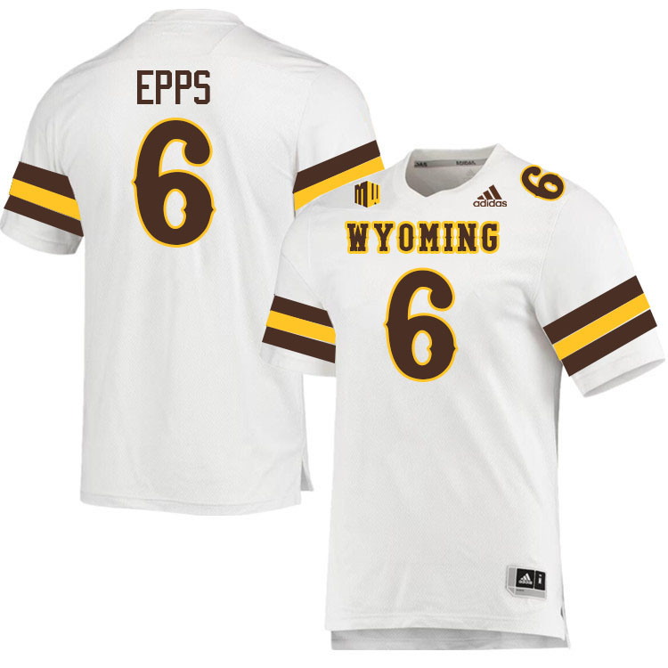 Wyoming Cowboys #6 Marcus Epps College Football Jerseys,Uniforms-White